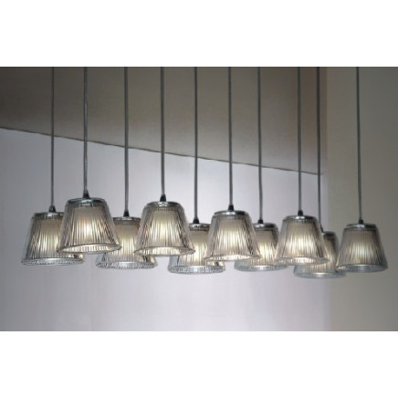 Contemporary Clear Shade Designer Pendant Lamps (650S12)