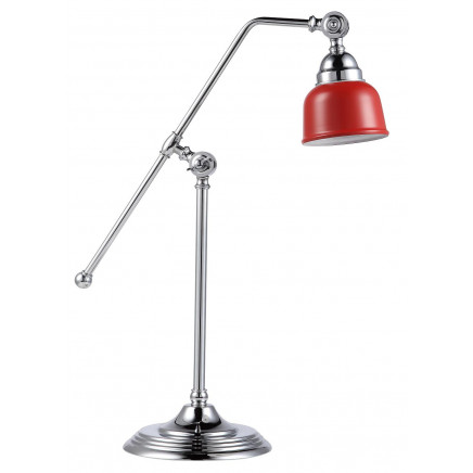 Contemporary Steel Red Adjustable Study Table Lamps (MT6176)