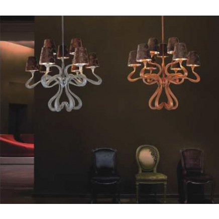 Country Style Copper Fabric Hotel Pendant Lamp (MD7018-6+3)