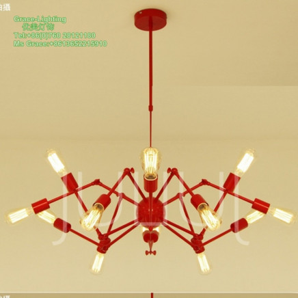 Creative Spider Chandelier with Bulbs (GD-0305-12)