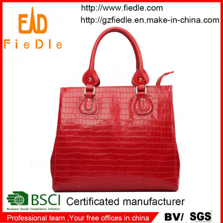 Crocodile Leather Bag Fashion Handbags Leather Lady Handbags (J1021-A1610)