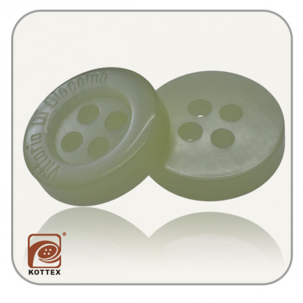 Custom Logo Laser Engraved Polyester Shirt Button, White Pearl Resin Polo Shirt Button