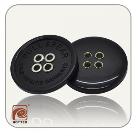 Custom Message Resin Buttons with Brass Eyelets for Men's Suit