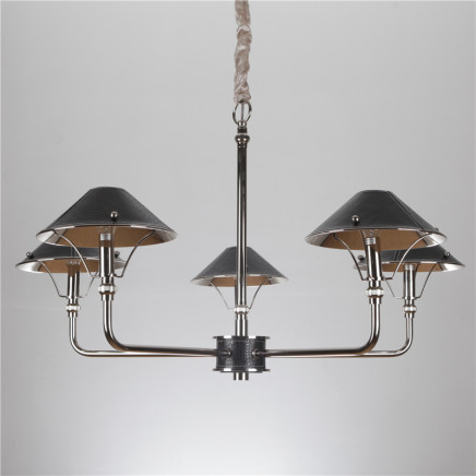 Decoration Iron Chandelier Light with Leather Shade (SL2077-5)