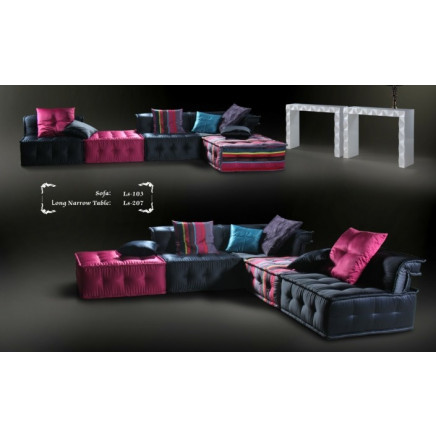 Divany New Classic Post Modern Living Room Furniture Fabric Sofa (LS-103)