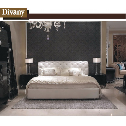 Divany New Modern Bedroom Furniture with Bed and Night Stand (LS-412)