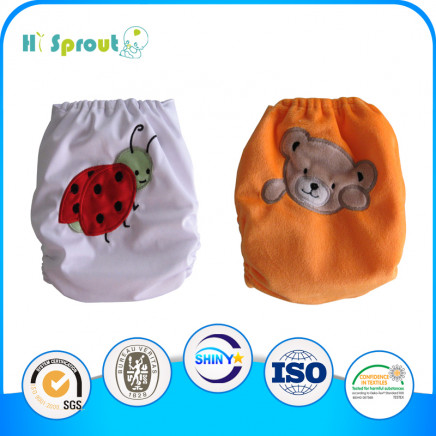 Double-Breasted Lovely Printing Baby Cloth Diaper Reuseful Diaper