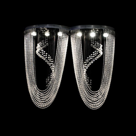 Double Crystal Chandelier Lighting for Childern Bedroom Decorated
