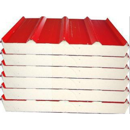 Easy Install Twill Weave Red Color Steel Sandwich Panel