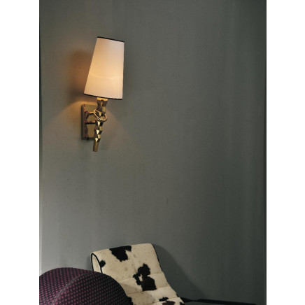 Elegant Fabric Copper Decorative Bedside Wall Lamp (1087W1)