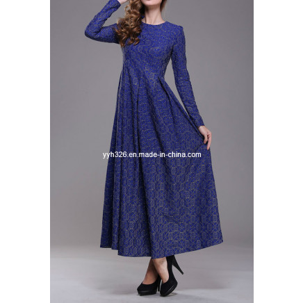 Elegant Wholesale Ladies Simple Long Dress, Evening Dress, Blue Maxi Dress