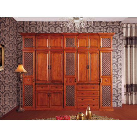 European Style Antique Bedroom Furniture Set Wardrobes