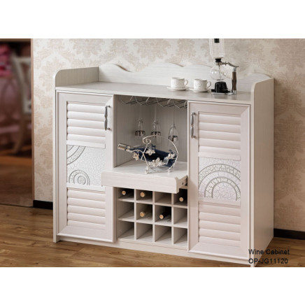 Fashion PVC Wood Wine Cabinet (CG11119A120)