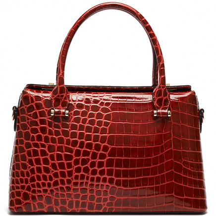 Fashion Product at Factory Crocodile Pattern Nappa Leather Handbag