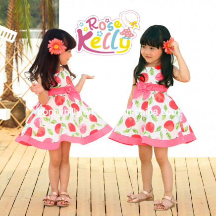 Fashion Wholesale Apples Baby Girl Printed Summer Dress (9317V)