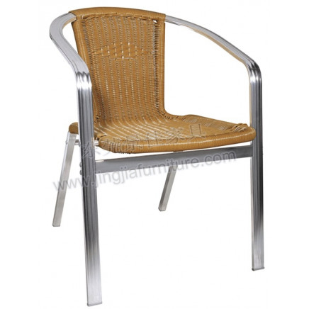 Flat Tube Aluminium Rattan Outdoor Garden Dining Set (JJ-AR02)