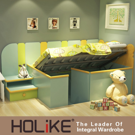 Folded Bed for Child with Big Storage Place