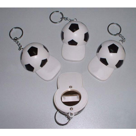 Football Cap Bottle Opener with Keyring