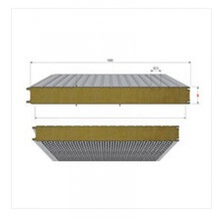 Galvanized Sheet Rockwool Sandwich Panel for Wall/ Hous