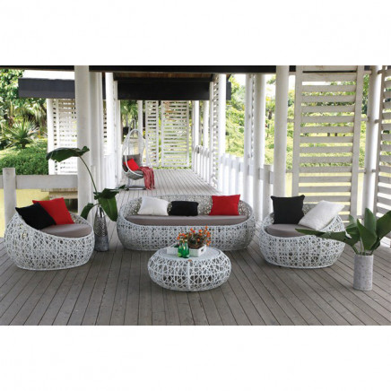 Garden Dining Rattan Outdoor Modern Patio Leisure Sofa