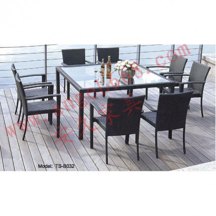 Garden Rattan Dining Outdoor Modern Leisure Table for Patio