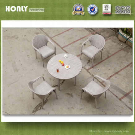 Garden Resturant Wicker Outdoor Furniture Modern Dining Table Set