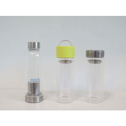 Glass Water Bottle with Silicone Sleeve