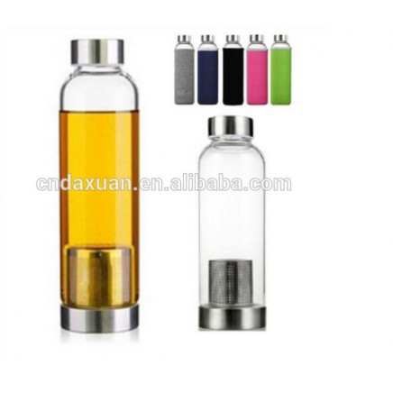Glass Water Bottle with Tea Infuser Double Wall Mug Travel Mug