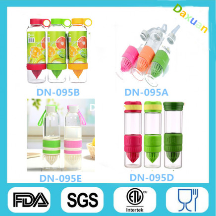 Glass or Plastic Fruit Lemon Bottle (DN-095)