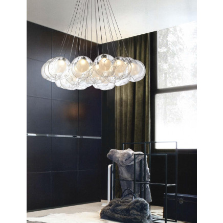 Graceful Metal Glass Hanging Pendant Light for Livingroom (MD10570-37-150)