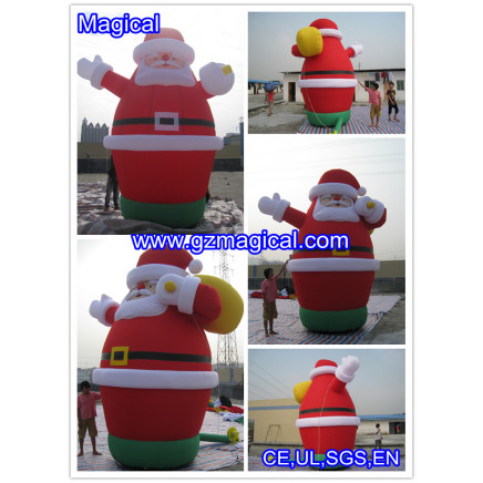 Greeting Inflatable Santa Claus with Happy Smile (MIC-398)