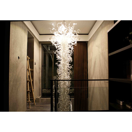 Hand Blown Glass Chandelier for Hotel Art Decoration (YK-D126)