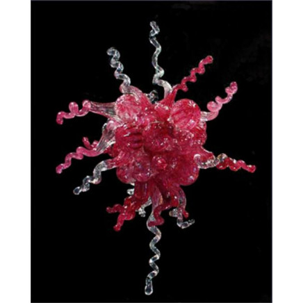 Hand Blown Murano Glass Red Small Glass Chandelier