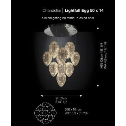 Hanging Crystal LED Lighting Chandelier Lamp (EM9120)