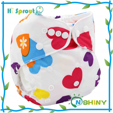 Hi-Sprout 2015 One Size Reusable Charcoal Bamboo Pocket Cloth Nappy OEM