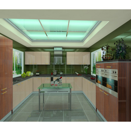 High Gloss UV MDF Ready Made Kitchen Cabinets