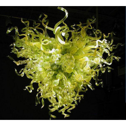 High Quality Green Mouth Blown Glass Chandelier for Home Decoration