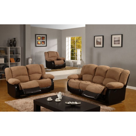 Home Furnishing Microfiber Recliner Sofa 6 Seater