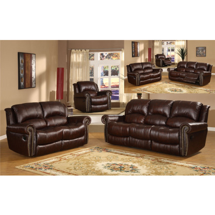 Home Furniture Guniue Leather Recliner Sofa (SF3589-B)