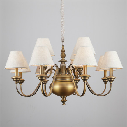 Home Iron Chandelier Lighting with Fabric Shade (SL2179-8+4)