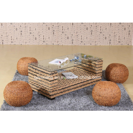 Home Wicker Dining Table Furniture Set Rattan Furniture