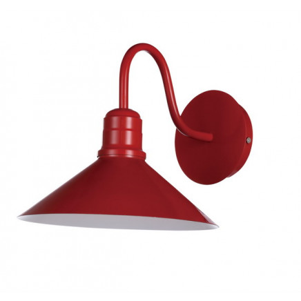 Hot Red Shade Steel Wall Lights in Modern (MB6136-R)