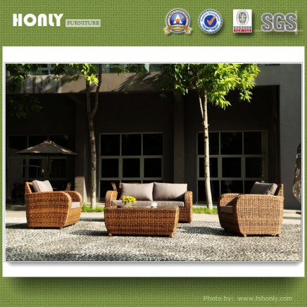 Hot Sale Aluminum Frame Modern Garden Outdoor Rattan Sofa