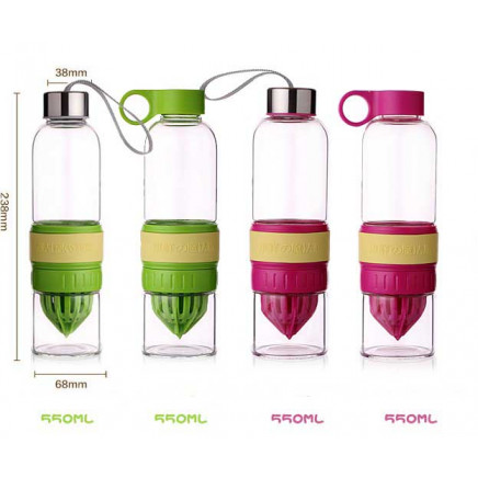 Hot Sale! Beautiful Color Lemon Juicer PC Bottle