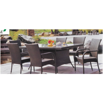 Hot Sale Cheap Garden PE Rattan Dining Furniture Dining Set