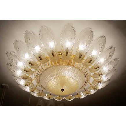 Hot Sale Customized Handblown Pure White Crysal Ceiling Lamp