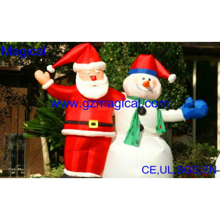 Hot Sale Inflatable Snowman and Father Ornament for Celebrating (MIC-457)