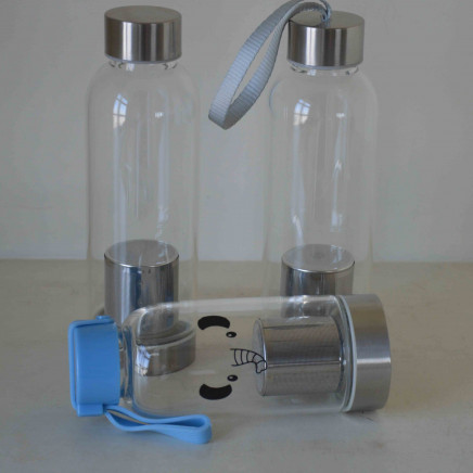 Hot Selling Glass Water Bottle with Tea Infuser