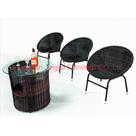 Iron Frame Rattan Outdoor Garden Dining Set (JJ-S427&435)