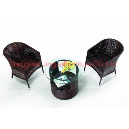 Iron Frame Rattan Outdoor Garden Dining Set (JJ-S466&442)